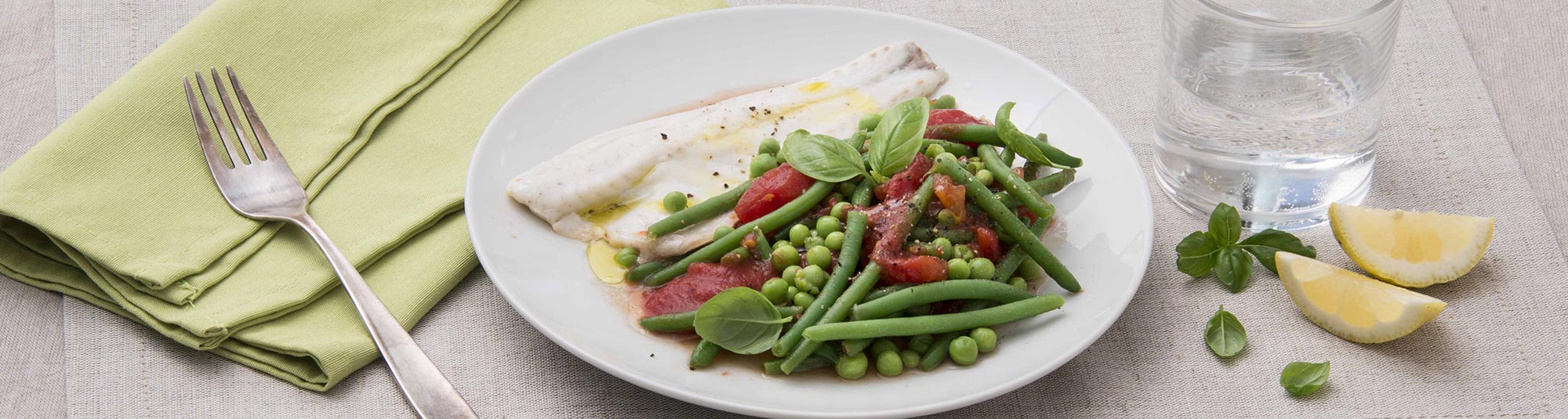 Ricetta Branzino al Sale con Piselli e Fagiolini - Ricette Findus	