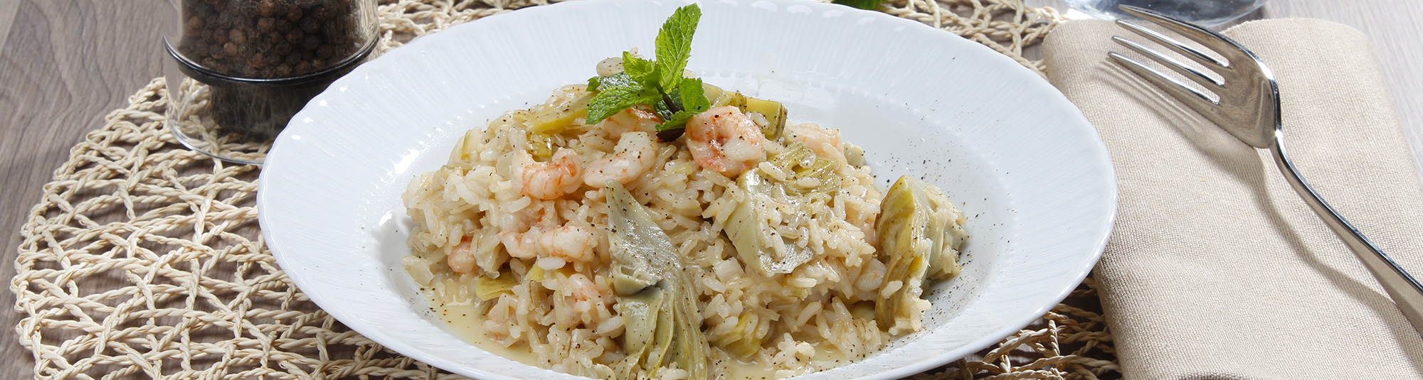 Ricetta Riso Integrale con Carciofi e Mazzancolle - Ricette Findus