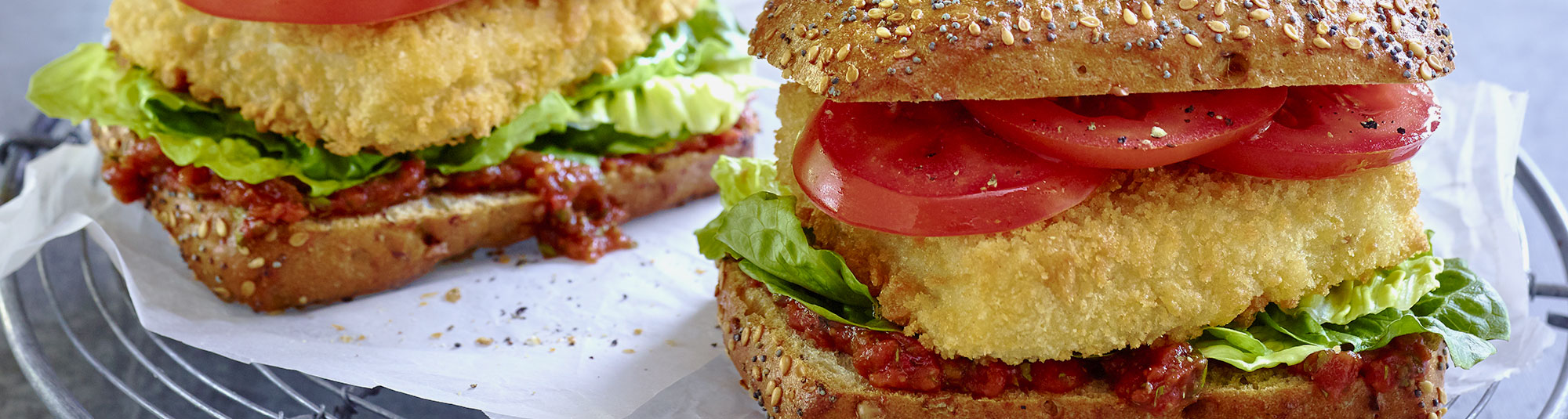 Fish Burger con pesto di pomodori secchi - Ricette Findus							