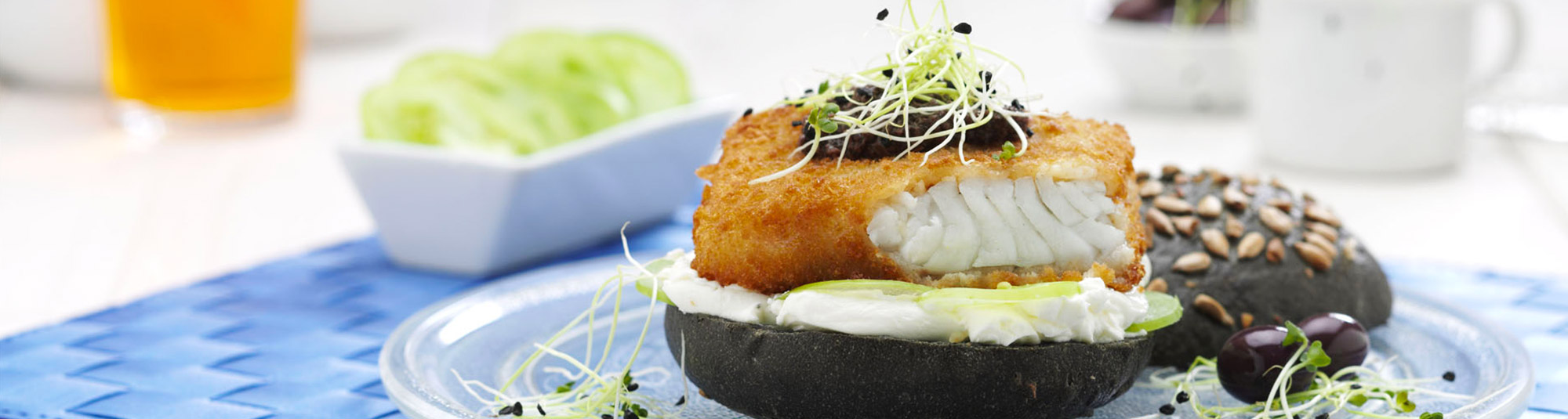 Burger di Pesce con tapenade di olive nere - Ricette Findus							