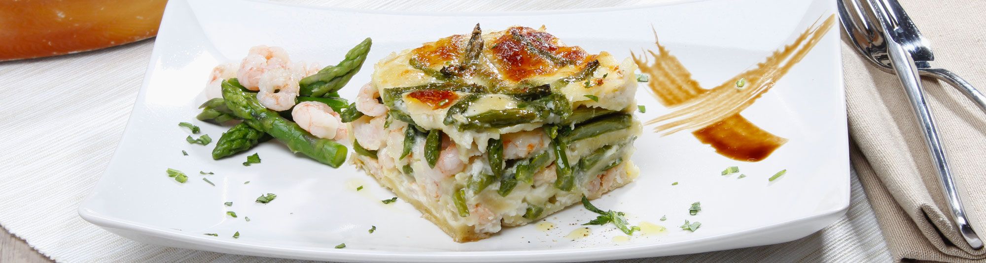 Lasagnetta con Mazzancolle Asparagi e Provola Affumicata - Findus
