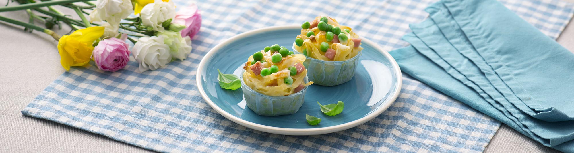 Ricetta Cestini di Pasta al Forno con Piselli - Ricette Findus
