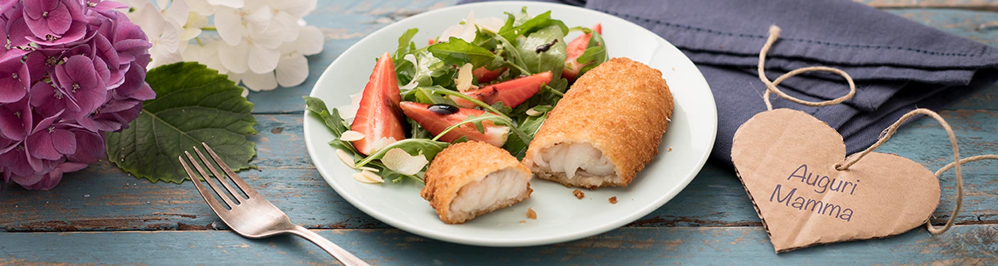 Croccole con insalata di fragole e rucola - Ricette Findus