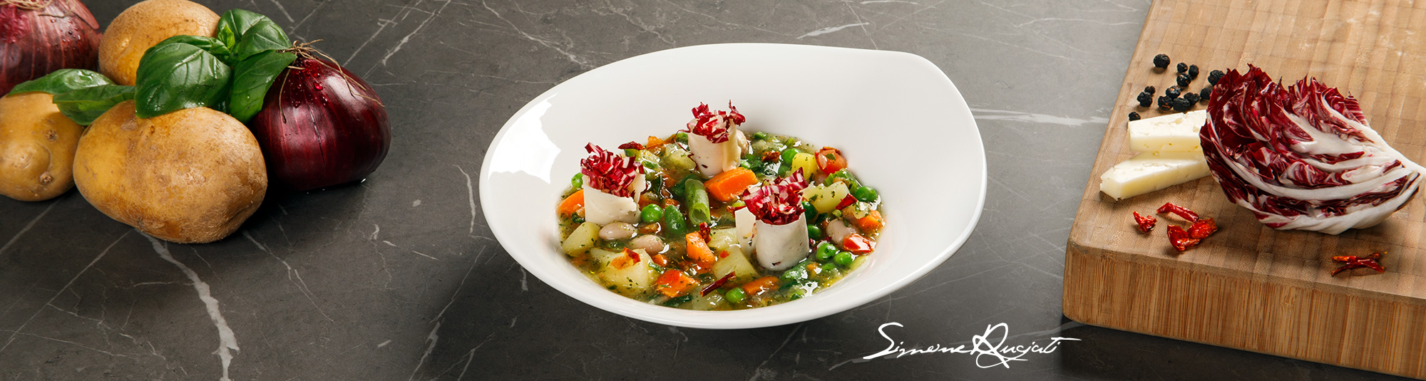 Ricetta Minestrone con radicchio e formaggio Asiago - Ricette Findus