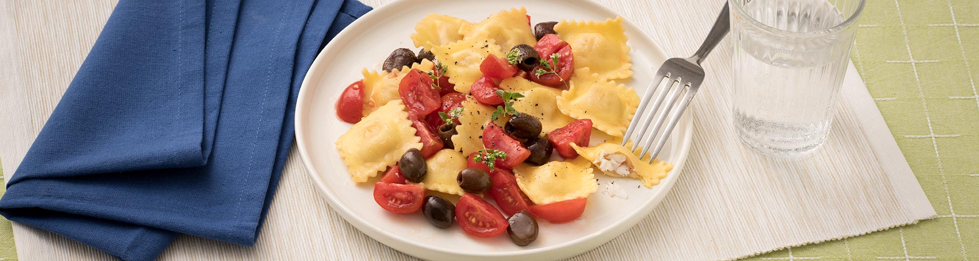 Ravioli con Branzino, Pomodorini e Olive - Ricette Findus