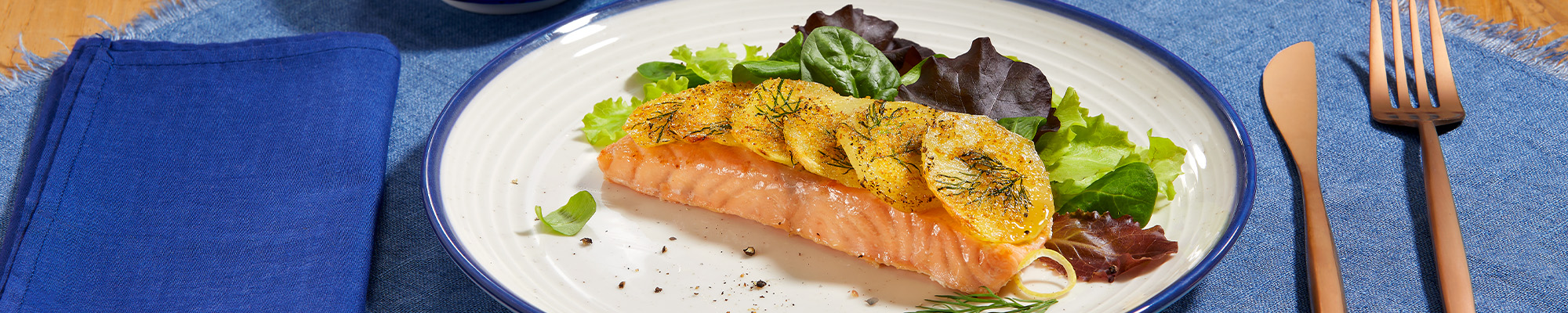 Salmone in crosta di patate con aneto&nbsp;