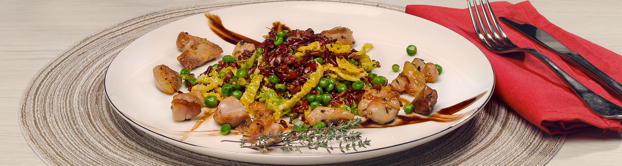 Ricetta Riso Rosso con Piselli e Verza - Ricette Findus