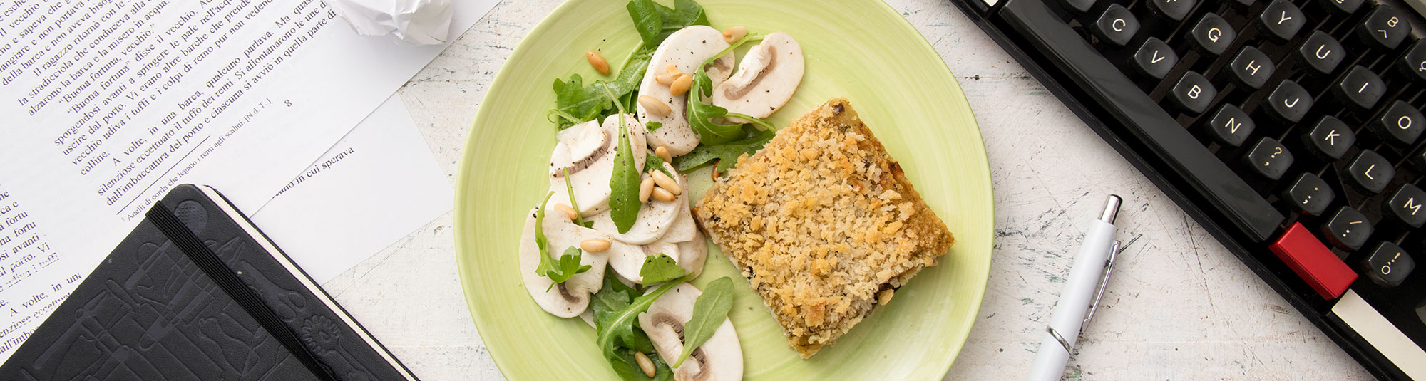 Merluzzo Gratinato con insalata di champignon e rucola - Ricette Findus