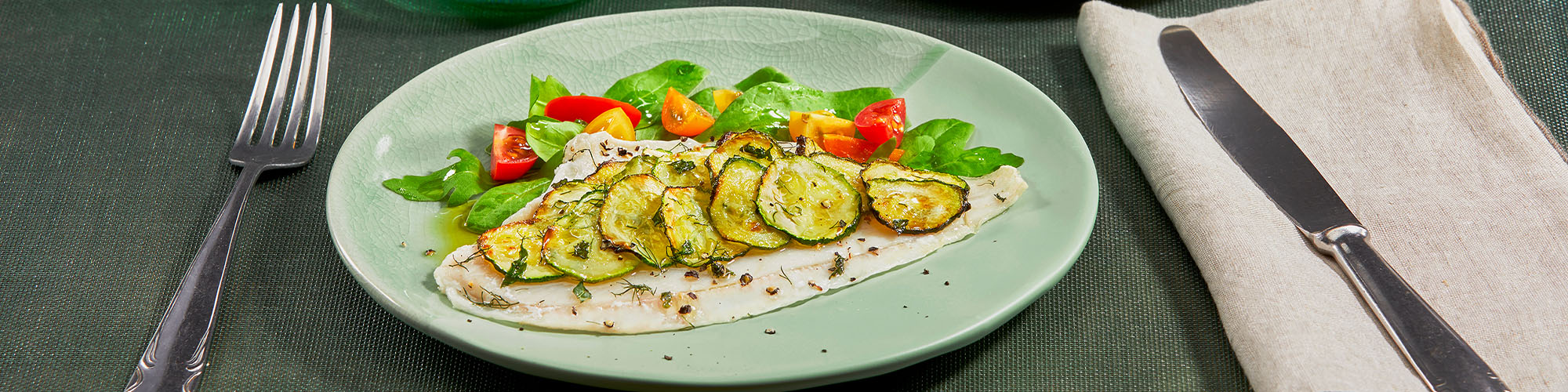 Platessa con Zucchine