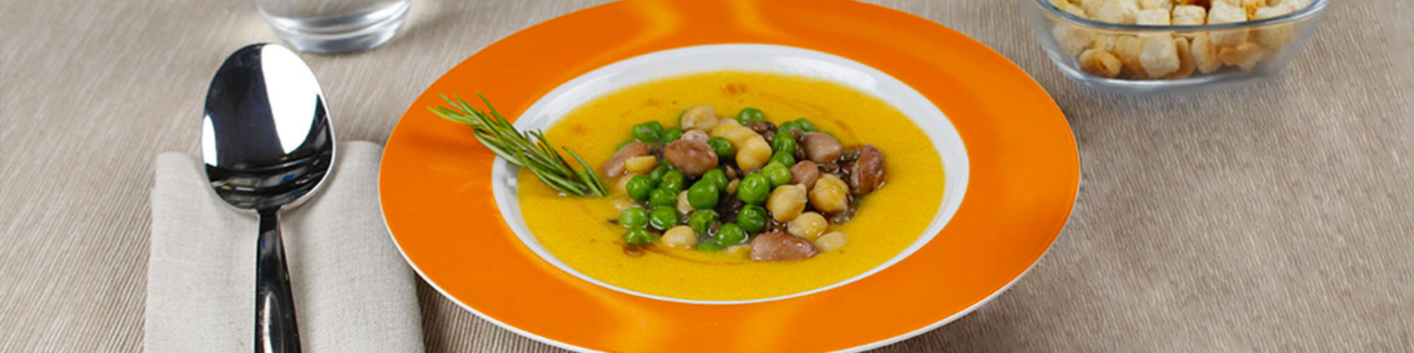 Ricetta Cremosissima di zucca con legumi - Ricette Findus							