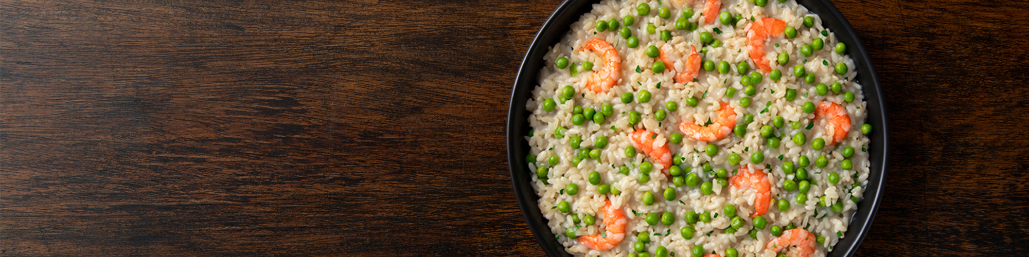 Risotto gamberi e piselli - ricetta